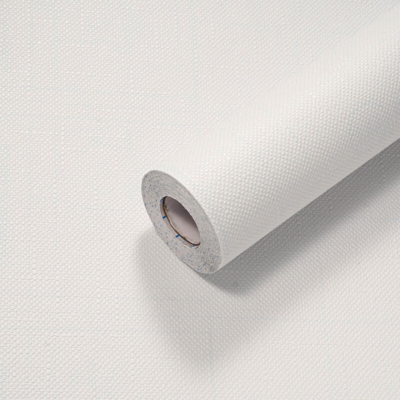 Papel mural Autoadhesivo texturado en rollo de 0.60 x 5 m color Blanco, textura arpillera