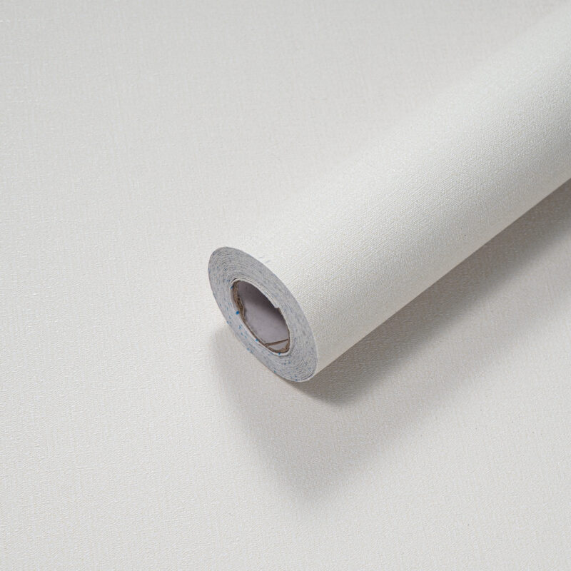 Papel mural Autoadhesivo texturado en rollo de 0.60 x 5 m color Blanco invierno, textura lino