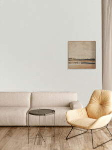 Papel mural Autoadhesivo texturado en rollo de 0.60 x 5 m color Blanco invierno, textura lino, ambientación