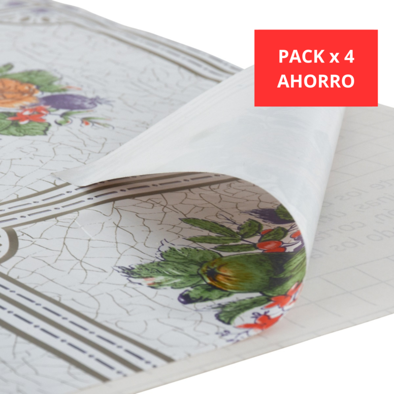 Papel PVC autoadhesivo diseño azulejos de cocina codigo 23859 pack x 4 rollos